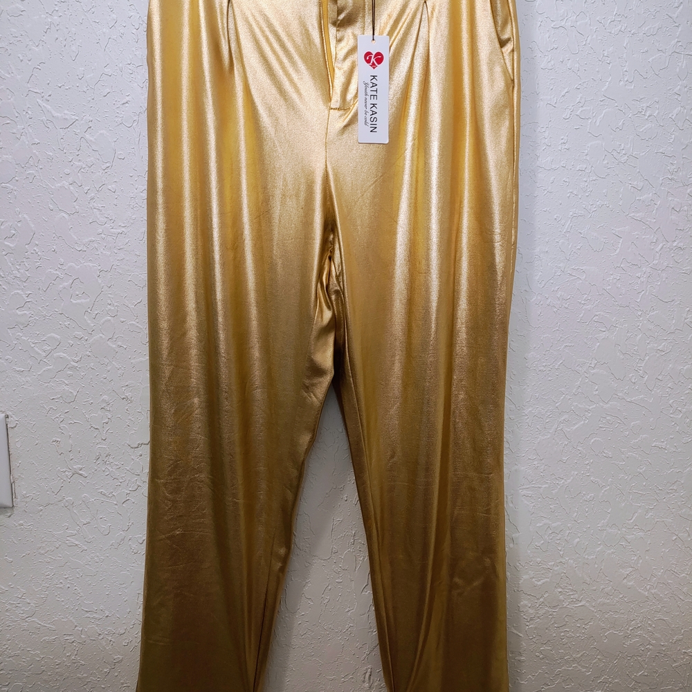 Gold Satin Pants